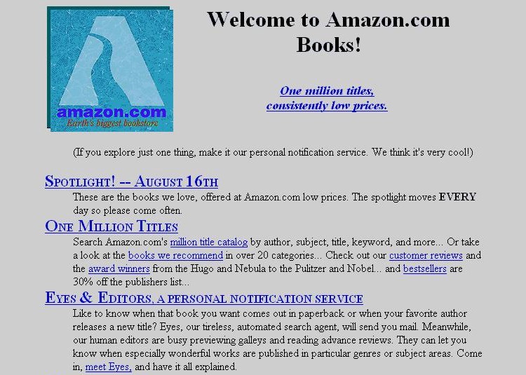 Amazon’s minimum viable product in the early days